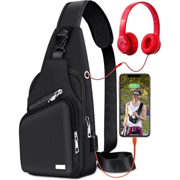 Waterproof Sling Bag Crossbody Backpack for Men Women Sling Backpack Hiking